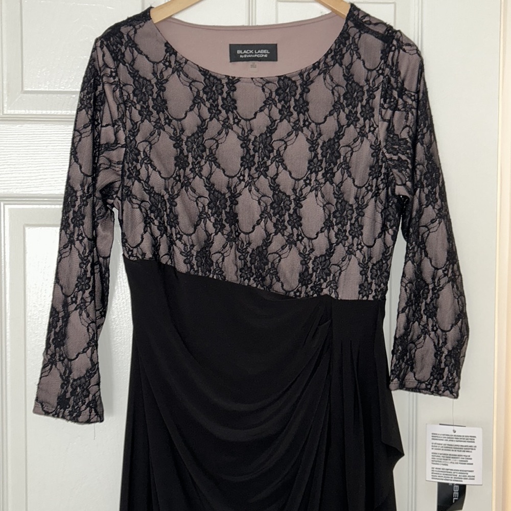 NWT Black Label by Evan Picone Lace Dress - Picture 3 of 9